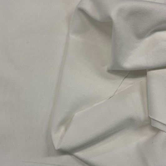 Fabric 2nds | 10132 | Cotton Spandex Heavy Weight Rib | Peroxide White (PFD)
