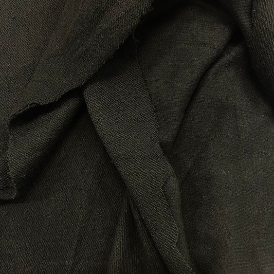 Sample Swatch | Ultra Lightweight French Terry | Black