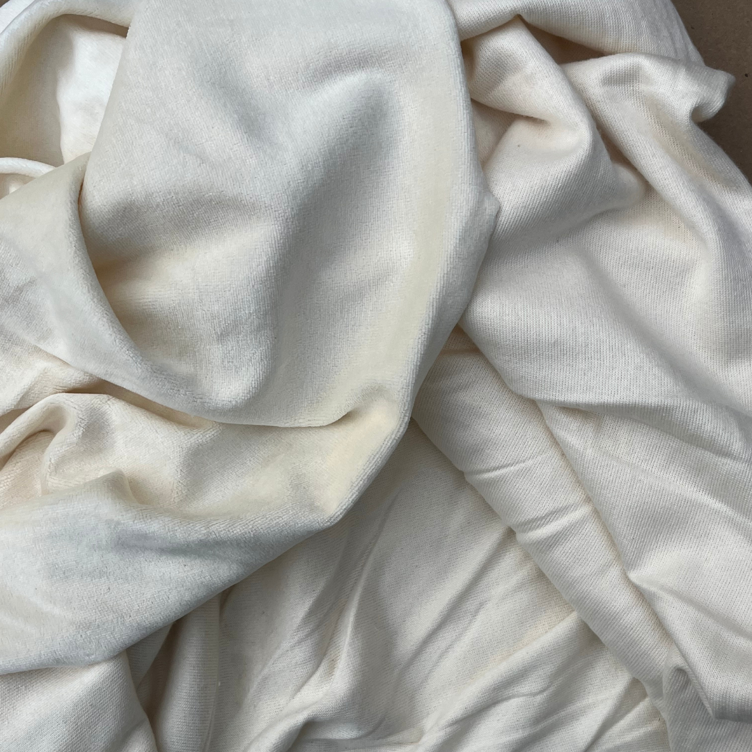 Off-White Organic Cotton Velour Fabric, $8.59/yd - Rolls – Nature's Fabrics