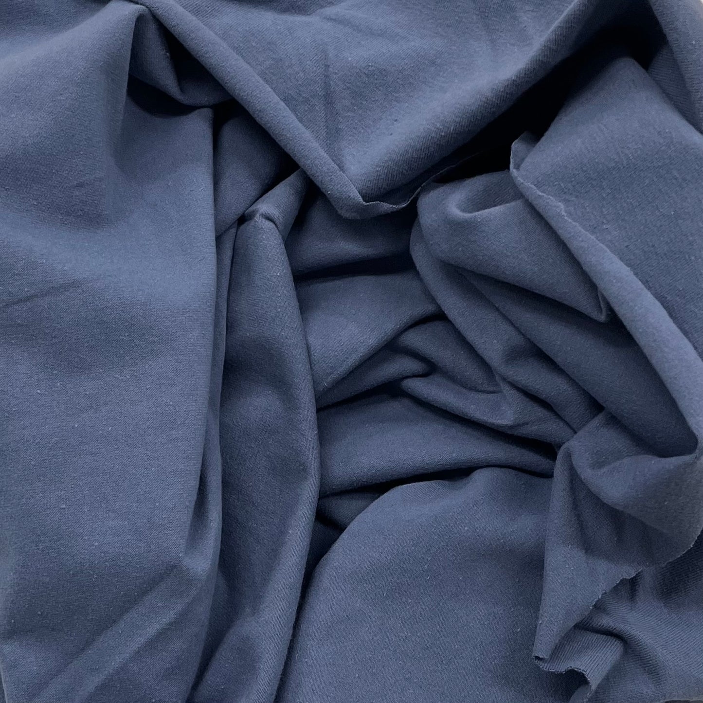 Sample Swatch | Medium Weight Cotton Spandex Jersey | Denim Blue