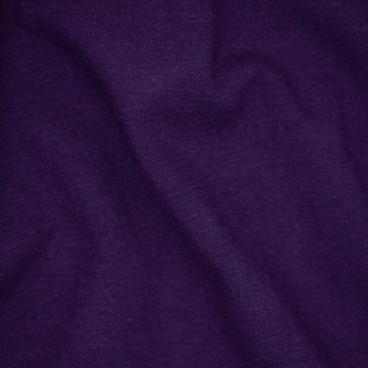 Sample Swatch | Medium Weight Cotton Spandex Jersey | Deep Purple