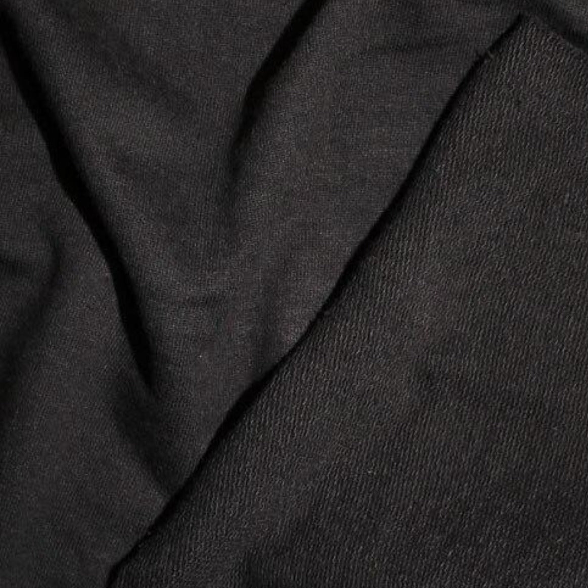 2054 | Lightweight French Terry | Black – Spiritex Organic Fabric